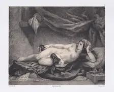 L'Odalisque, 1852. Creator: Charles-Alexandre Debacq
