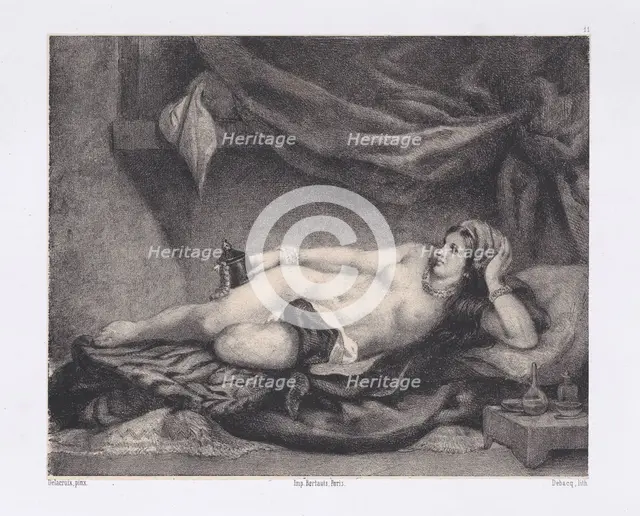 L'Odalisque, 1852. Creator: Charles-Alexandre Debacq.