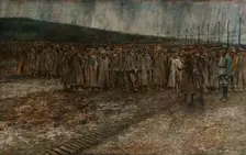 L'offensive Francaise d'avril-mai 1917; Arrivee de prisonniers allemands,le 17 avril 1917..., 1917. Creator: Francois Flameng