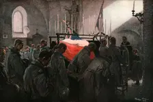 L'Office pour les morts au champ d'honneur 1916. Creator: Georges Bertin Scott