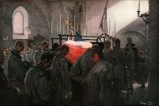 L'Office pour les morts au champ d'honneur 1916. Creator: Georges Bertin Scott