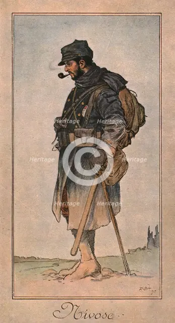 'L'Officier du premier hiver (1914 - 1915)', 1915. Creator: Jean Droit.