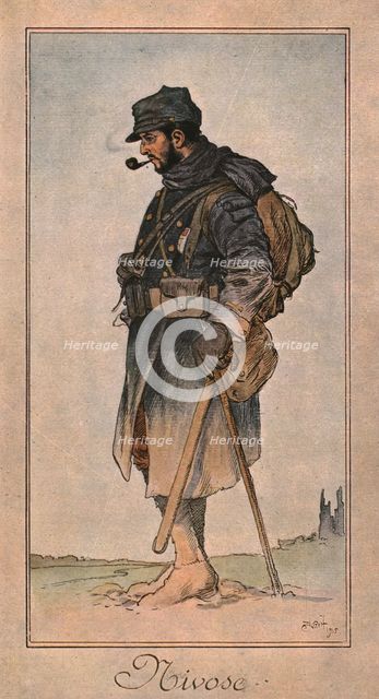 'L'Officier du premier hiver (1914 - 1915)', 1915. Creator: Jean Droit.