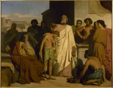 L'onction de David par Samuel, 1842. Creator: Felix Joseph Barrias