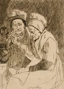 L'Oncle Claes et la tante Johanna, 1875. Creator: Félicien Rops