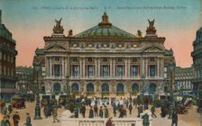 L'Opéra and Metro Station, Paris, c1920