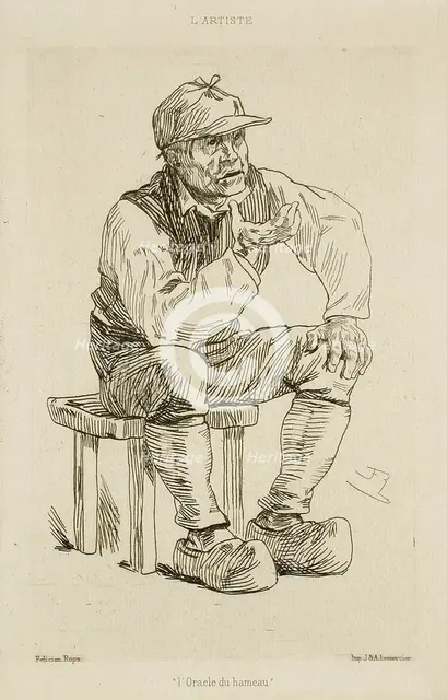 L'Oracle du Hameau, 1878. Creator: Félicien Rops.