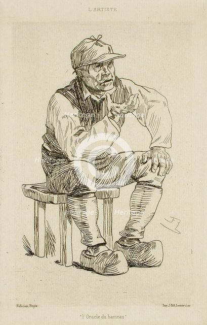 L'Oracle du Hameau, 1878. Creator: Félicien Rops.