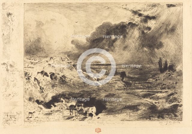 L'Orage (The Storm), 1879. Creator: Felix Hilaire Buhot.