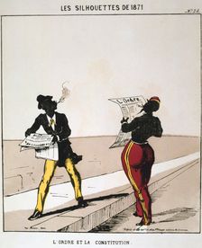 L'Ordre et la Constitution 1871. from series Les Silhouettes de 1871 Paris Commune, 1871. Artist: Moloch