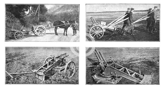 'L'Outillage Ennemi et le Notre; La solution allemande du canon d'accompagnement..., 1918. Creator: Unknown.