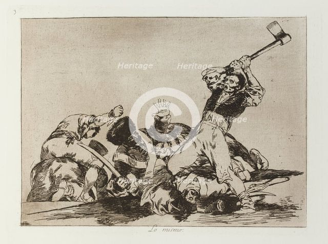 Lo mismo.; Los Desastres de la Guerra, Madrid 1863. Creator: Francisco Goya.