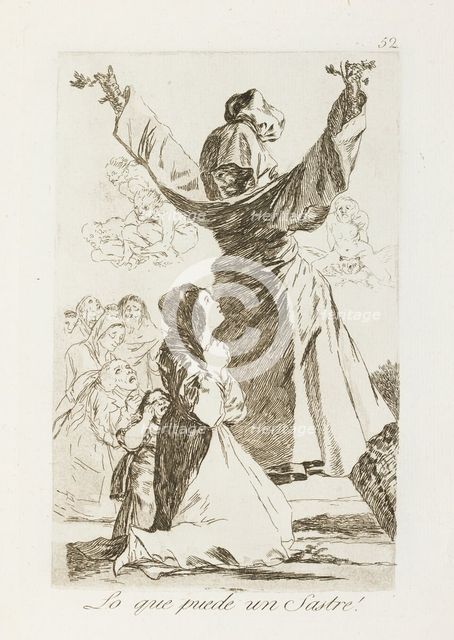 Lo que puede un Sastre!; Los Caprichos, pl.52, 1799. Creator: Francisco Goya.