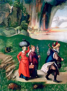 Lot and His Daughters 1496-1499. Artist: Albrecht Dürer