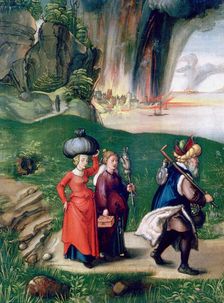 Lot and His Daughters 1496-1499. Artist: Albrecht Dürer