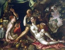 Lot and his Daughters, 1600. Creator: Joachim Anthonisz Wtewael