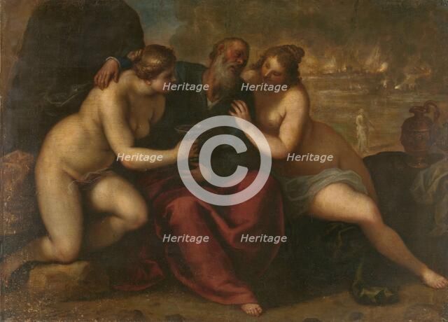 Lot and his Daughters, 1610-1620. Creator: Jacopo Palma.