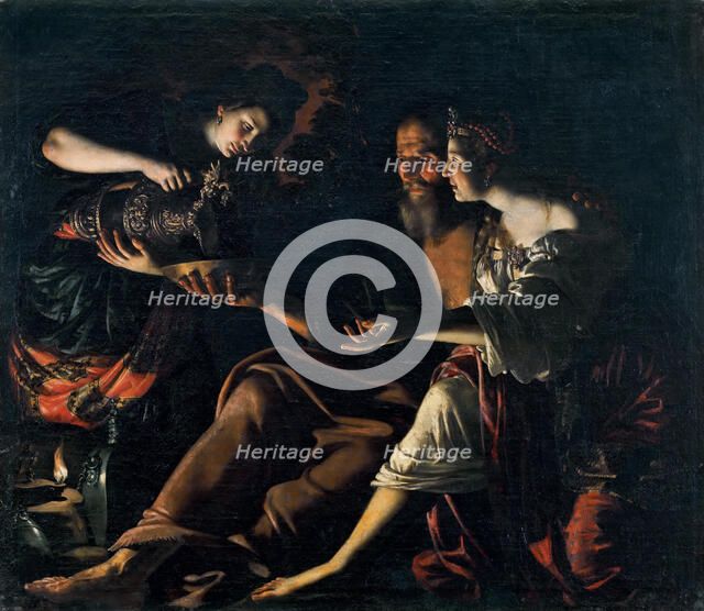 Lot and his Daughters, 1617. Creator: Guerrieri, Giovanni Francesco (1589-1657).