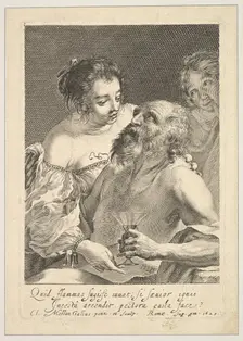 Lot and His Daughters, 1629. Creator: Claude Mellan