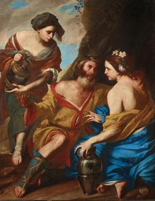 Lot and his Daughters, 1640s. Creator: Stanzione, Massimo (ca. 1585-ca. 1658)