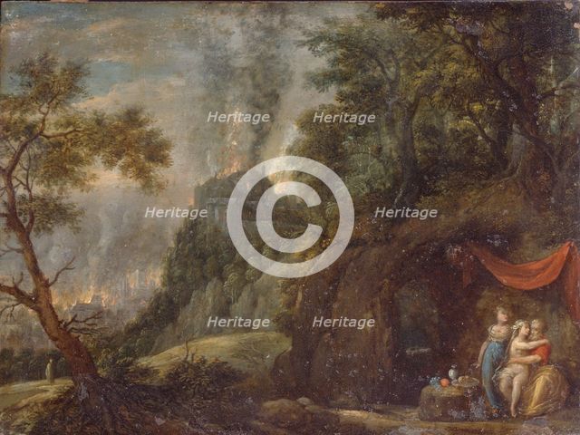 Lot and his Daughters, 1720s. Artist: Hartmann, Franz Anton (1697-1728)