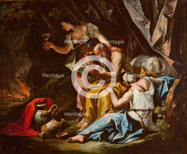 Lot and his Daughters, 1735-1739. Creator: Diziani, Gaspare (1689-1767).