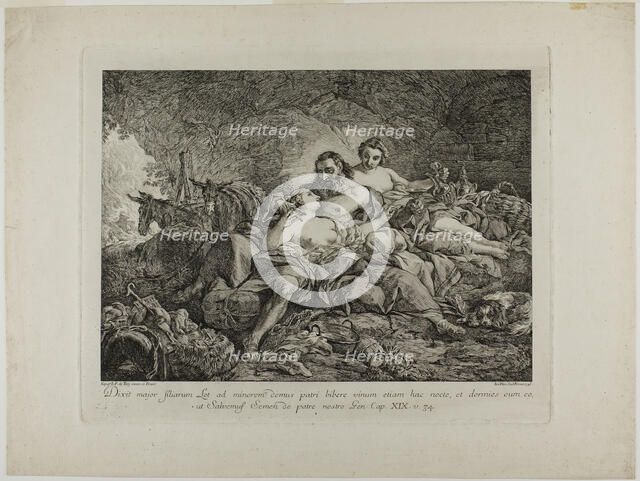 Lot and His Daughters, 1748. Creator: Joseph-Marie Vien the Elder.