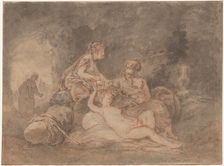 Lot and His Daughters, 1756. Creator: Antoine Pesne (French, 1683-1757)
