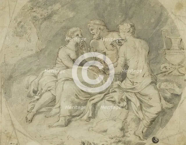 Lot and His Daughters, 17th century. Creator: Unknown.