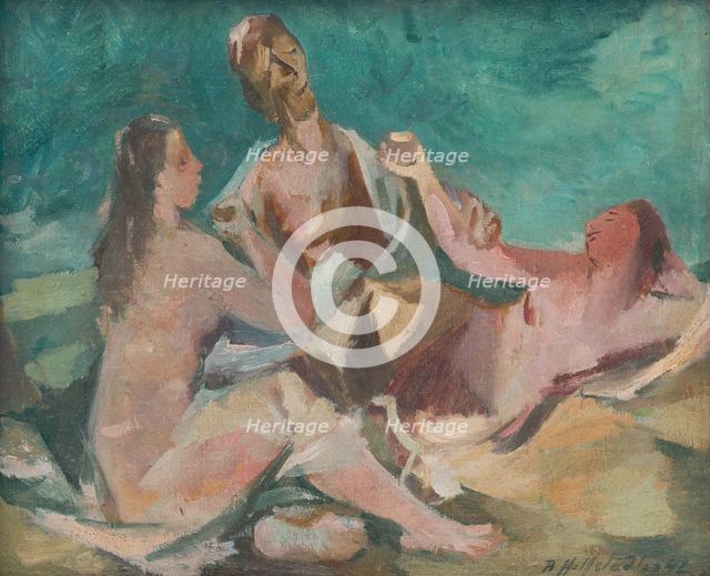 Lot and his daughters, 1942. Creator: Bedrich Hoffstädter.