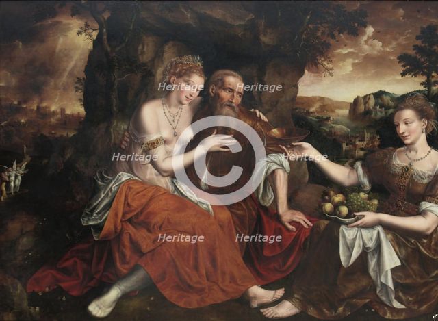 Lot and his Daughters. Artist: Massys (Matsys), Jan (1510-1575)