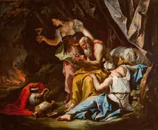 Lot and His Daughters, between 1735-1740. Creator: Gaspare Diziani