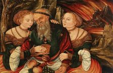 Lot and his Daughters, c. 1570. Creator: Thiem, Veit (?-ca 1574)