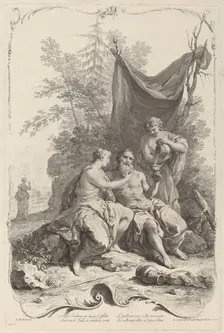 Lot and His Daughters, c. 1745. Creator: Joseph Wagner