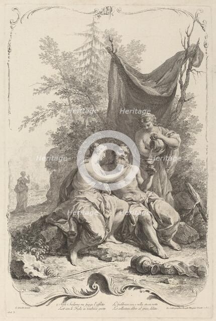 Lot and His Daughters, c. 1745. Creator: Joseph Wagner.