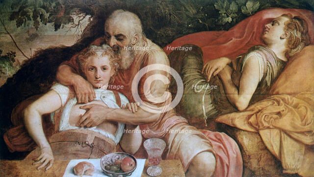 'Lot and his Daughters', c1550. Artist: Frans Floris