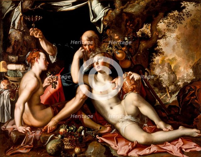 Lot and his Daughters, ca 1595.