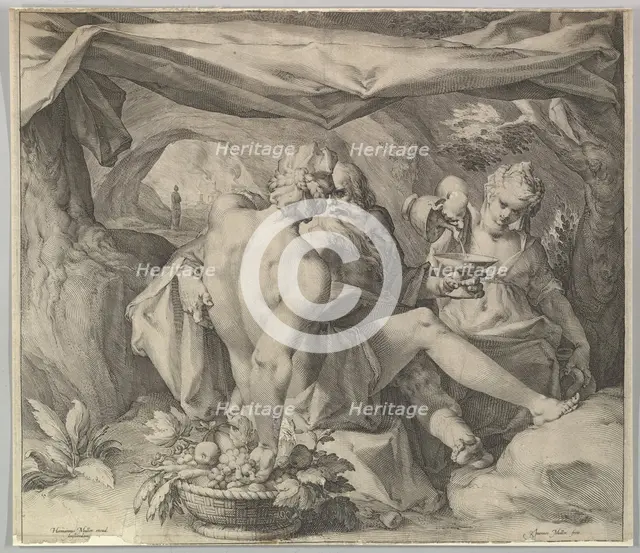 Lot and His Daughters, ca. 1630. Creator: Jan Muller.