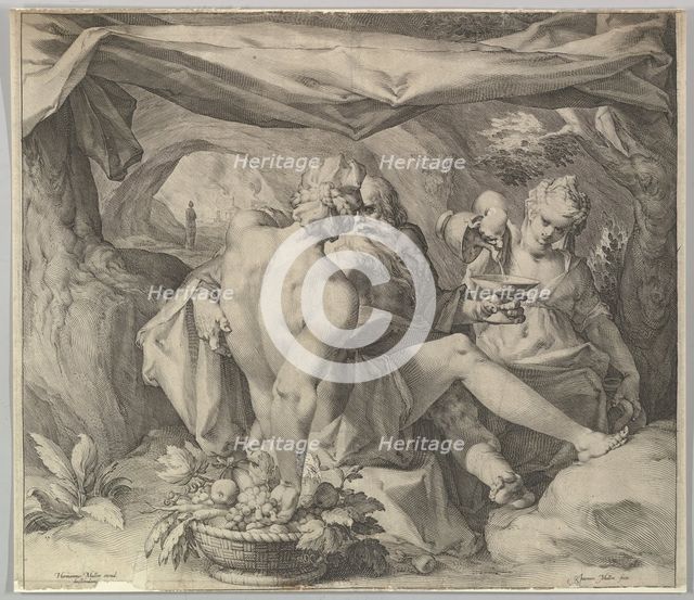 Lot and His Daughters, ca. 1630. Creator: Jan Muller.