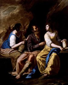Lot and his Daughters, ca 1635-1637. Creator: Gentileschi, Artemisia (1598-1653)