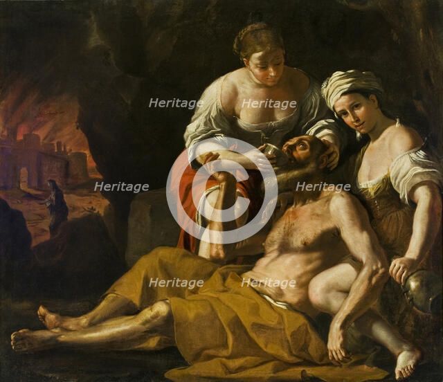 Lot and his Daughters, ca 1675-1680. Creator: Preti, Mattia (1613-1699).
