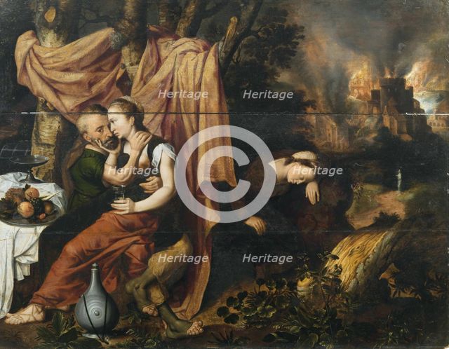 Lot and his Daughters. Creator: Anonymous.