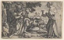 Lot and His Daughters. Creator: Georg Pencz