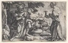 Lot and His Daughters. Creator: Georg Pencz