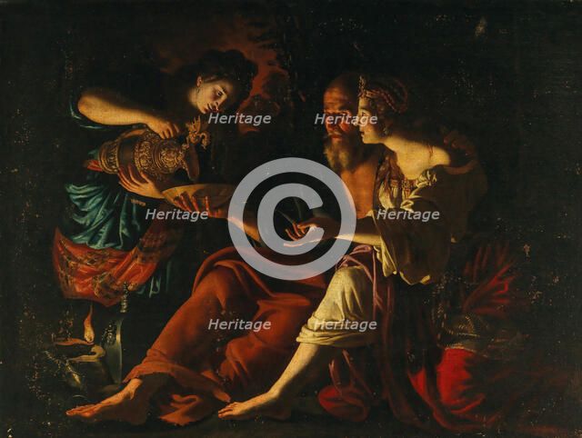 Lot and his Daughters. Creator: Guerrieri, Giovanni Francesco (1589-1657).