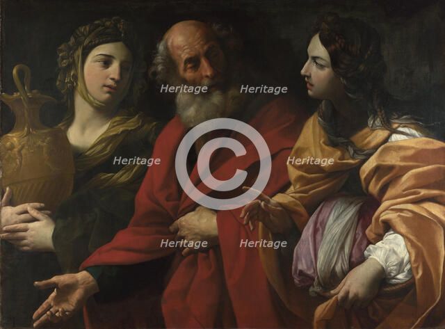 Lot and his Daughters leaving Sodom, c. 1615. Artist: Reni, Guido (1575-1642)
