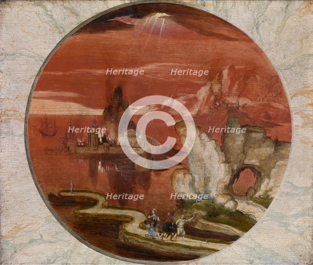 Lot and his Family Flee Sodom and Gomorrah. Creator: Joachim Patinir.