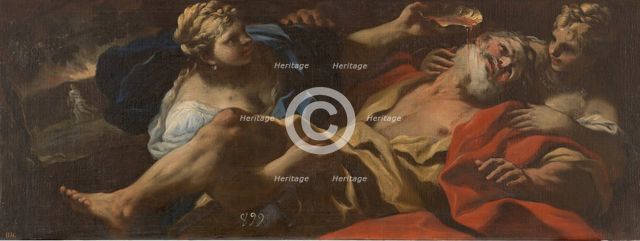 Lot Intoxicated by His Daughters, 1694-1696. Creator: Luca Giordano.