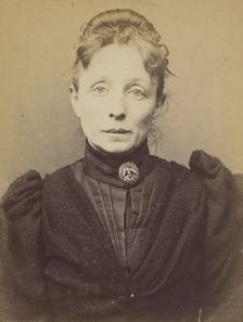 Loth. Clotilde, Caroline (femme Bossant). 43 ans, née à Valenciennes. Sans profession. Ana..., 1894. Creator: Alphonse Bertillon