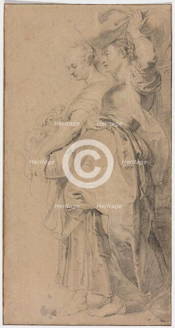 Lot's Daughters Fleeing Sodom, 1615/20. Creator: Lucas Vorsterman.